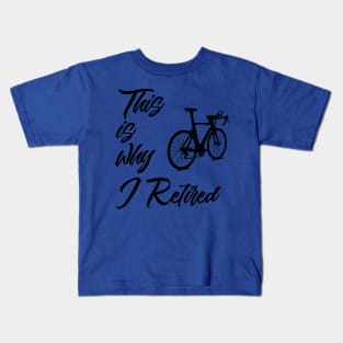 Vintage Sarcastic Retired Cyclist Kids T-Shirt